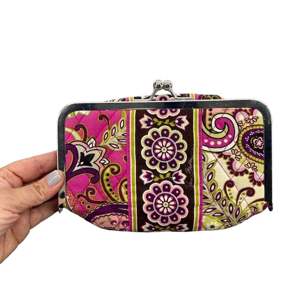 Vera Bradley Very Berry Kiss & Make-up Kiss-lock Travel Clutch